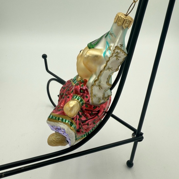 VTG Fitz and Floyd Christmas Court Bear Ornament Glass Holiday - Picture 6 of 8